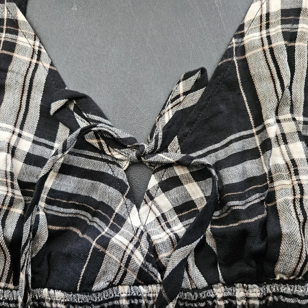NWT - Lucky Brand Cotton/Modal Fully Lined Smocked Waist Midi Dress - Size L - Picture 11 of 16